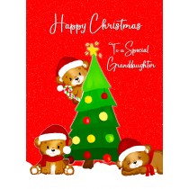 Christmas Card For Granddaughter (Red Christmas Tree)