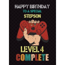 Stepson 5th Birthday Card (Gamer, Design 3)
