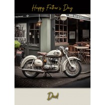 Classic Vintage Motorbike Fathers Day Card for Dad