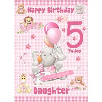 Daughter 5th Birthday Card