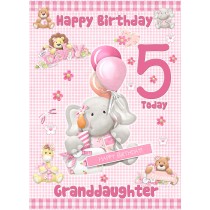 Granddaughter 5th Birthday Card