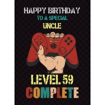 Uncle 60th Birthday Card (Gamer, Design 3)