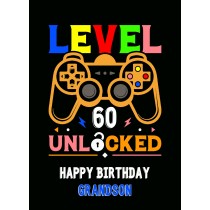 Grandson 60th Birthday Card (Gamer, Design 4)