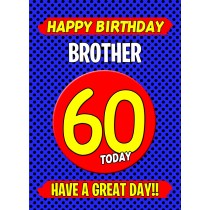 Brother 60th Birthday Card (Blue)