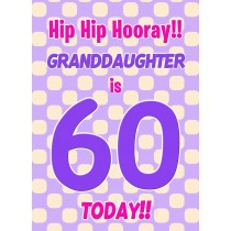 Granddaughter 60th Birthday Card (Purple Spots)