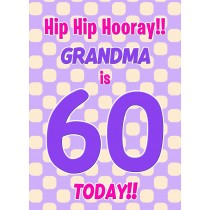 Grandma 60th Birthday Card (Purple Spots)
