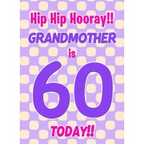 Grandmother 60th Birthday Card (Purple Spots)