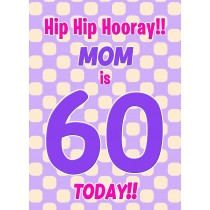 Mom 60th Birthday Card (Purple Spots)