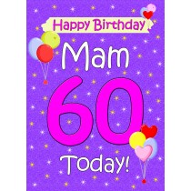Mam 60th Birthday Card (Lilac)