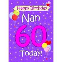 Nan 60th Birthday Card (Lilac)