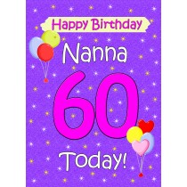 Nanna 60th Birthday Card (Lilac)