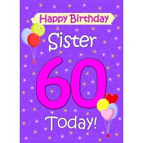 Sister 60th Birthday Card (Lilac)