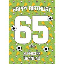 65th Birthday Football Card for Grandad