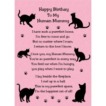 from The Cat Verse Poem Birthday Card (Pink, Human Mummy)