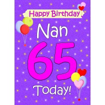 Nan 65th Birthday Card (Lilac)
