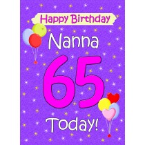 Nanna 65th Birthday Card (Lilac)