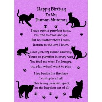 from The Cat Verse Poem Birthday Card (Purple, Human Mummy)