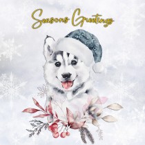 Happy Christmas Square Card (Dog)