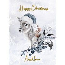 Personalised Christmas Card (Deer)
