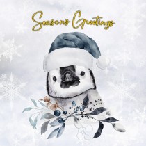 Happy Christmas Square Card (Penguin)