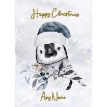 Personalised Christmas Card (Penguin)