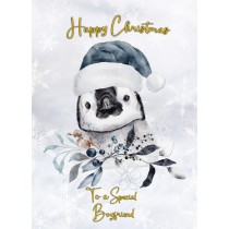 Christmas Card For Boyfriend (Penguin)