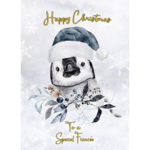 Christmas Card For Fiancee (Penguin)