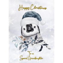 Christmas Card For Granddaughter (Penguin)