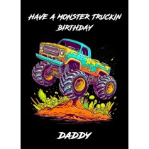 Monster Truck Birthday Card for Daddy