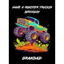 Monster Truck Birthday Card for Grandad