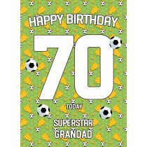 70th Birthday Football Card for Grandad