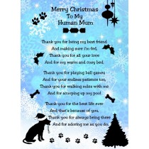from The Dog Verse Poem Christmas Card (Snowflake, Merry Christmas, Human Mum)