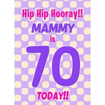 Mammy 70th Birthday Card (Purple Spots)