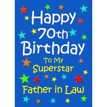 Father in Law 70th Birthday Card (Blue)