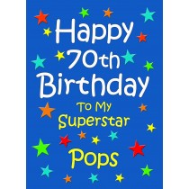 Pops 70th Birthday Card (Blue)