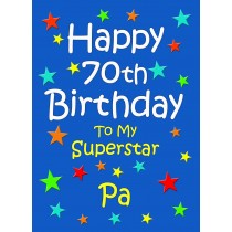 Pa 70th Birthday Card (Blue)