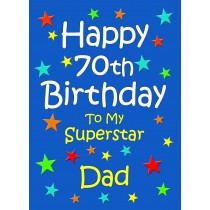 Dad 70th Birthday Card (Blue)
