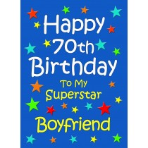 Boyfriend 70th Birthday Card (Blue)