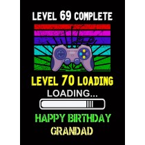 Grandad 70th Birthday Card (Gamer, Design 2)