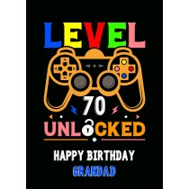 Grandad 70th Birthday Card (Gamer, Design 4)