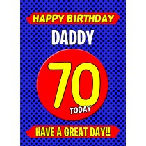 Daddy 70th Birthday Card (Blue)