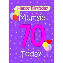 Mumsie 70th Birthday Card (Lilac)