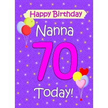 Nanna 70th Birthday Card (Lilac)