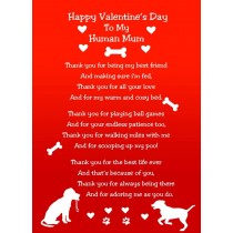 from The Dog Verse Poem Valentines Day Card (Red, Human Mum)