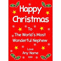 Personalised 'Nephew' Christmas Greeting Card