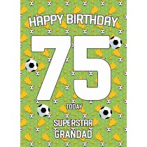 75th Birthday Football Card for Grandad