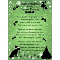 from The Dog Verse Poem Christmas Card (Green, Merry Christmas, Human Mummy)