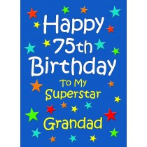 Grandad 75th Birthday Card (Blue)