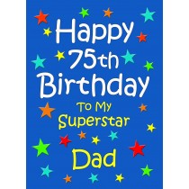 Dad 75th Birthday Card (Blue)