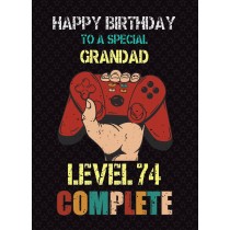 Grandad 75th Birthday Card (Gamer, Design 3)
